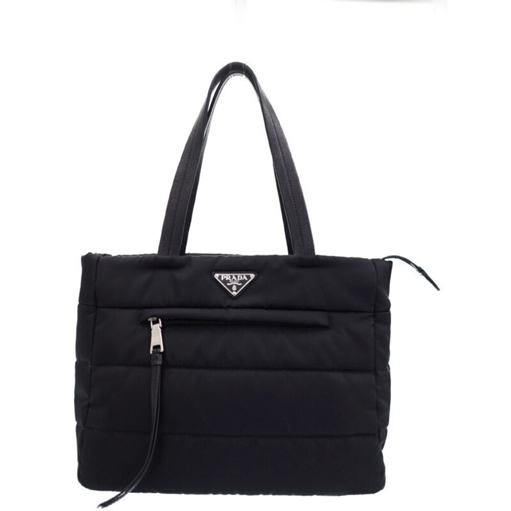Prada Vela Shoulder Bag Black Tessuto Tote - Picture 2 of 9